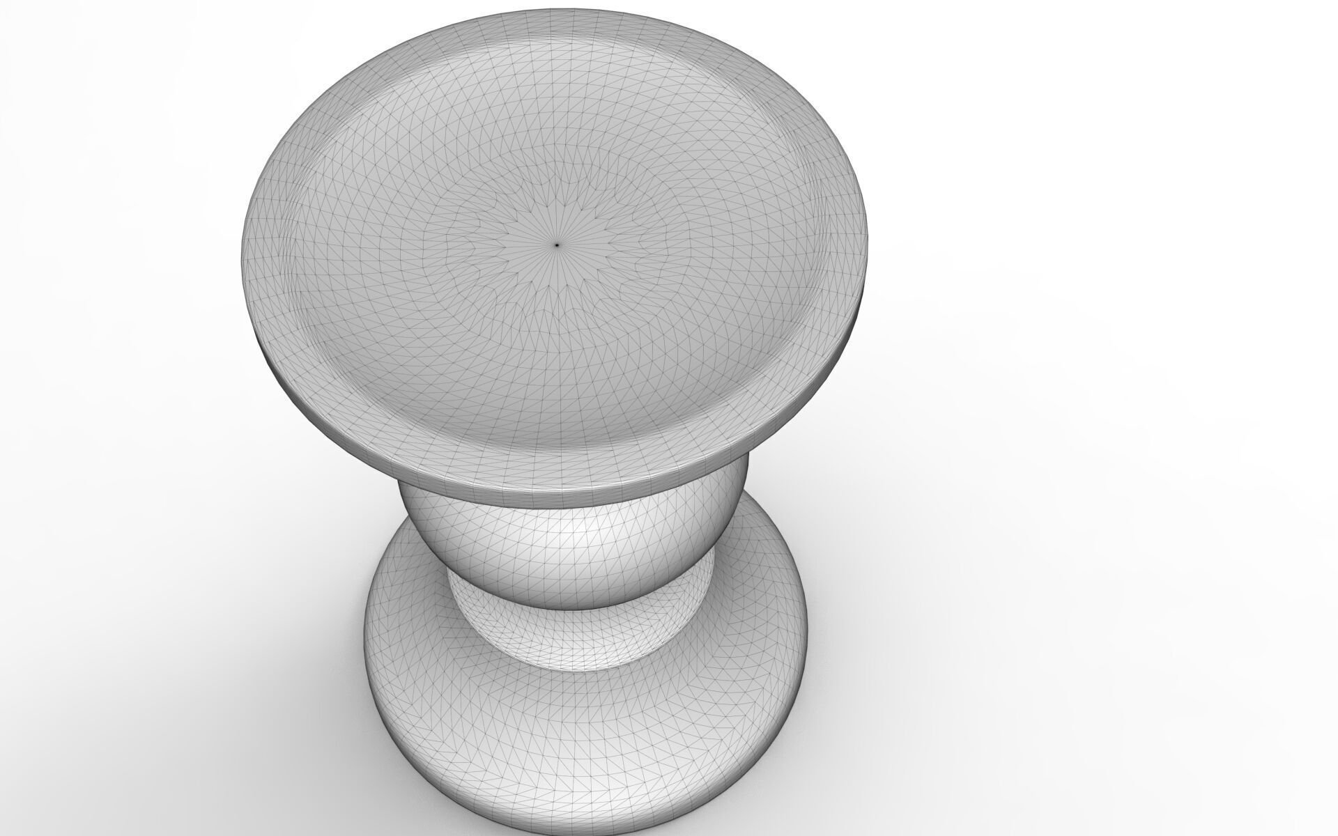 Loder Stool Low-poly 3D model_6