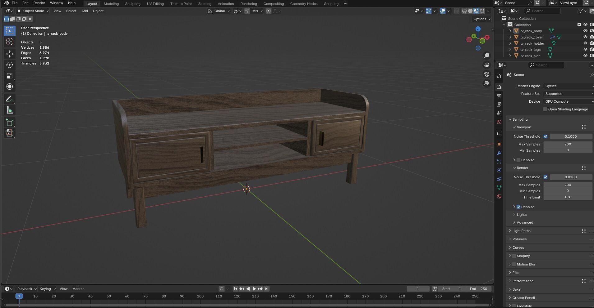 TV Rack CG20 3D model_11