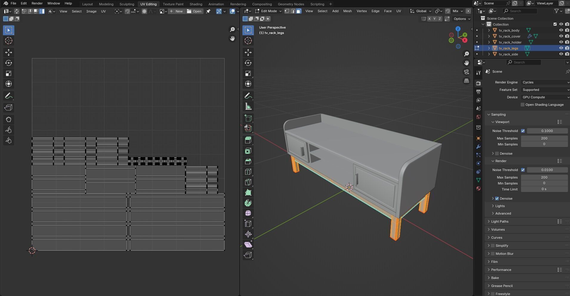 TV Rack CG20 3D model_14