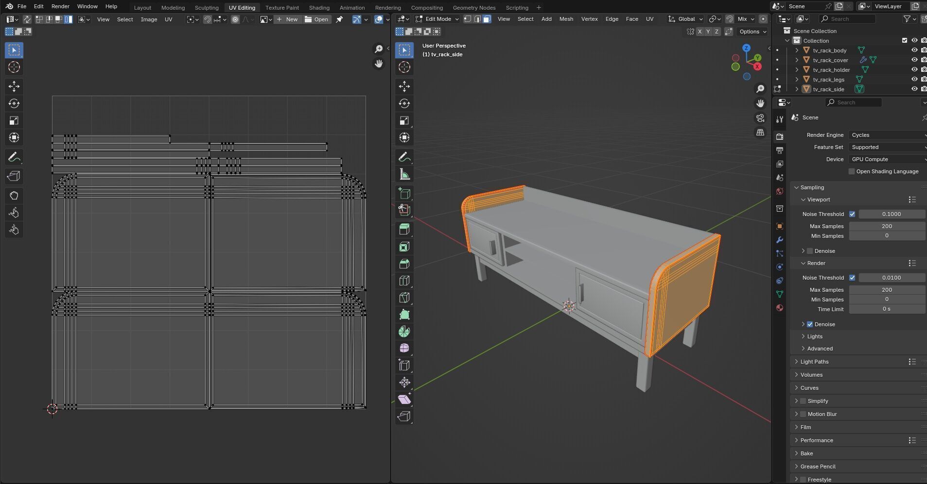 TV Rack CG20 3D model_12