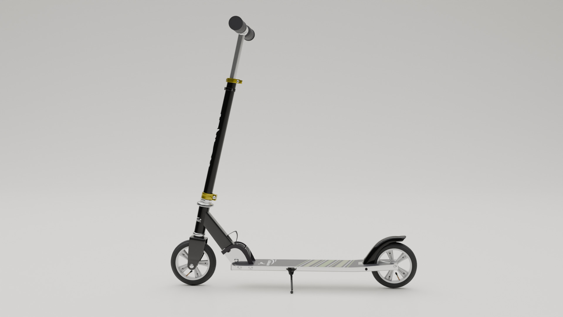Electric Scooter Low-poly 3D model_4