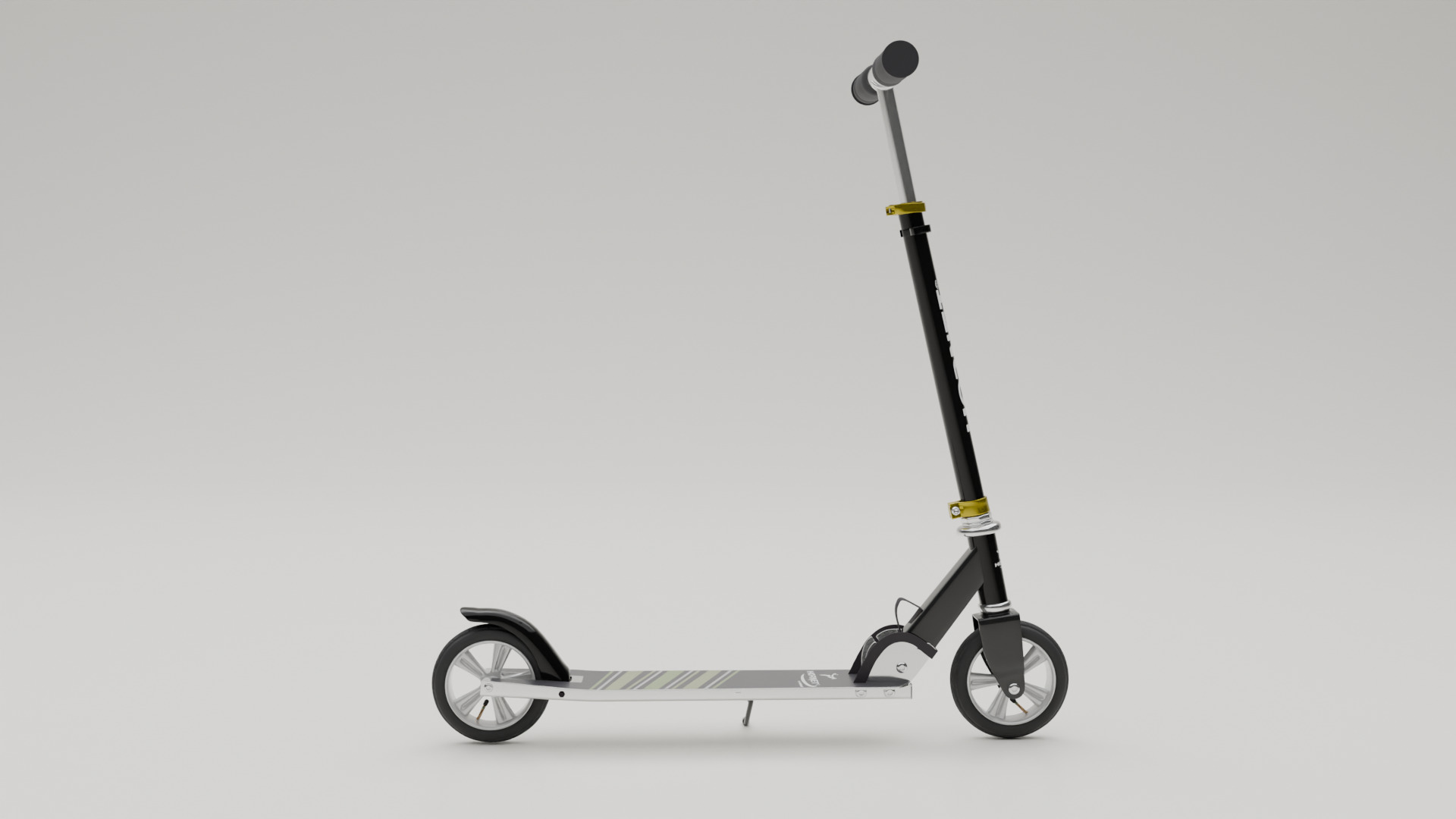 Electric Scooter Low-poly 3D model_7