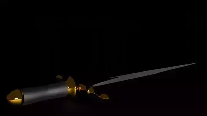 Stiletto Dagger Low-poly 3D model