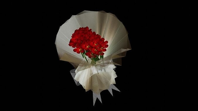 Love and romantic A bouquet of flowers 3D model