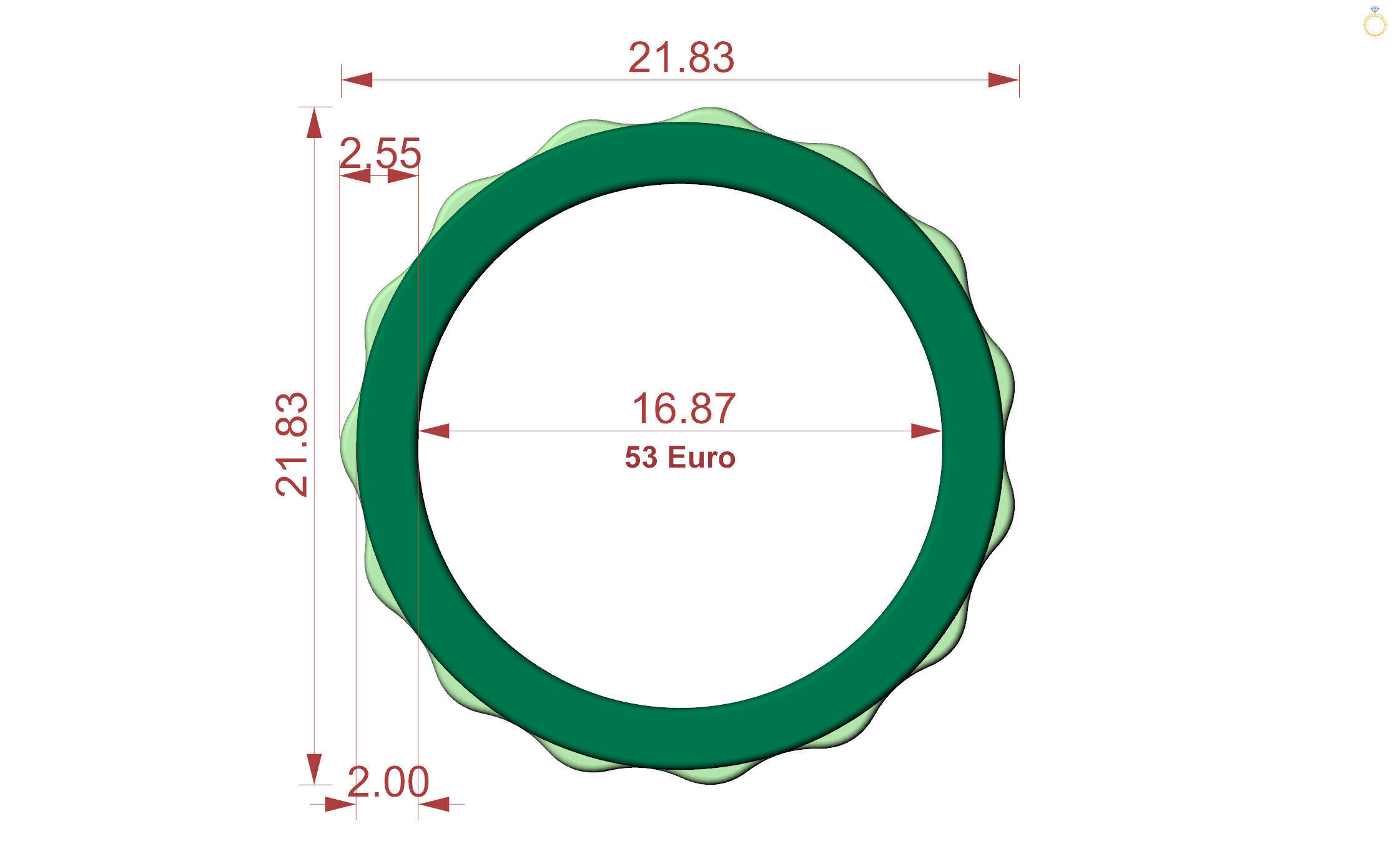 Rotating Dual-Tone Wedding Band Set 3D print model_6