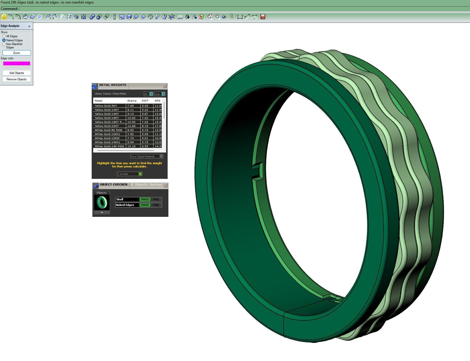 Rotating Dual-Tone Wedding Band Set 3D print model_12