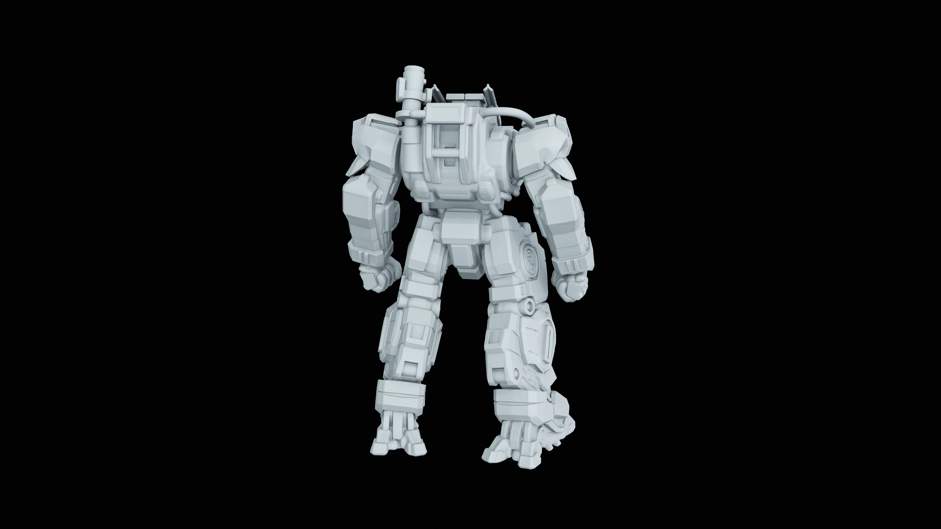 Mech-11b Miniature 3D print model_4