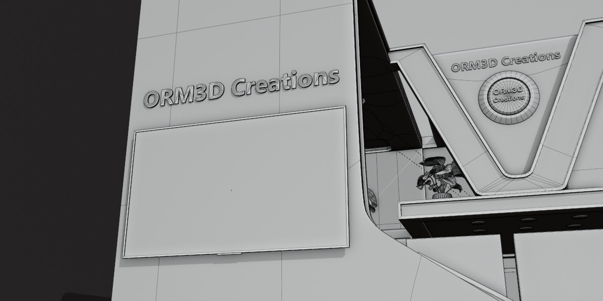 Modern Double-Story Exhibition Booth Design 3D model_27