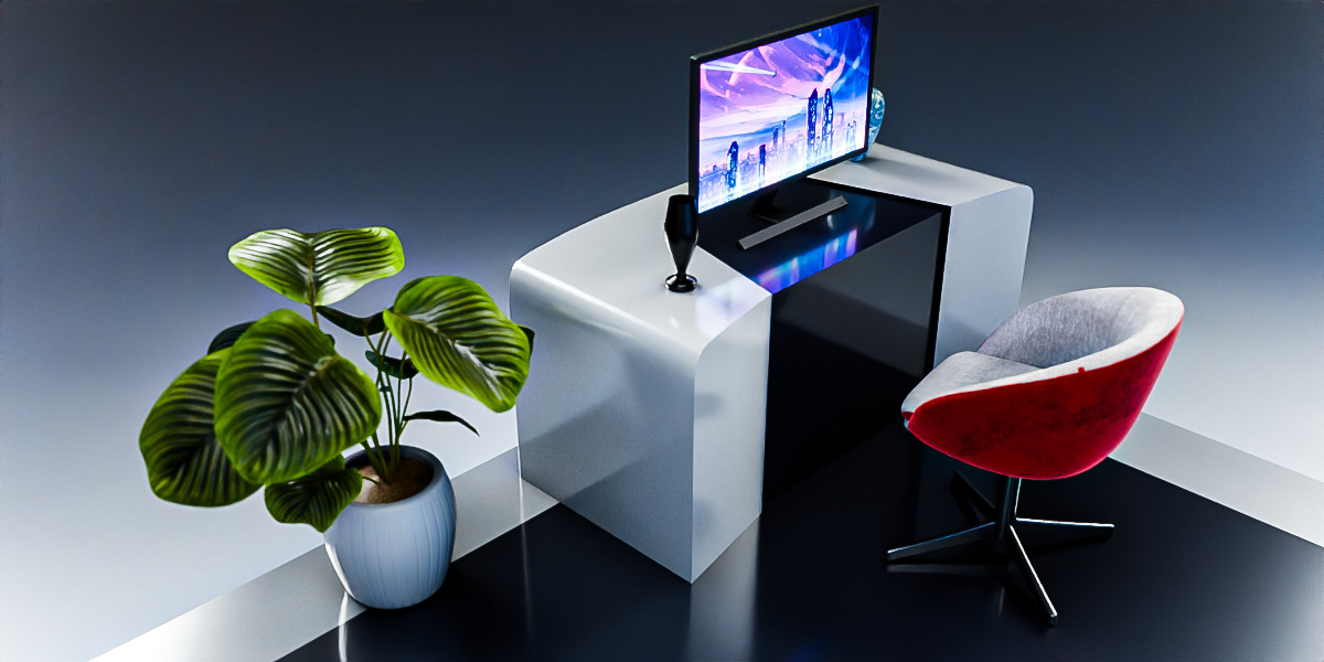 Modern Double-Story Exhibition Booth Design 3D model_4