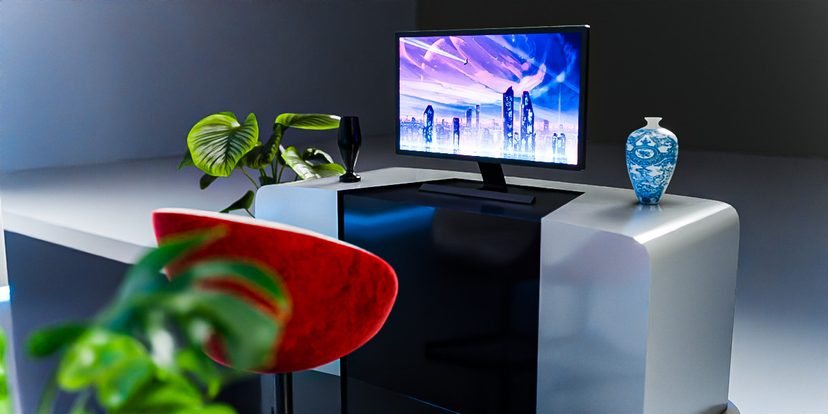 Modern Double-Story Exhibition Booth Design 3D model_3