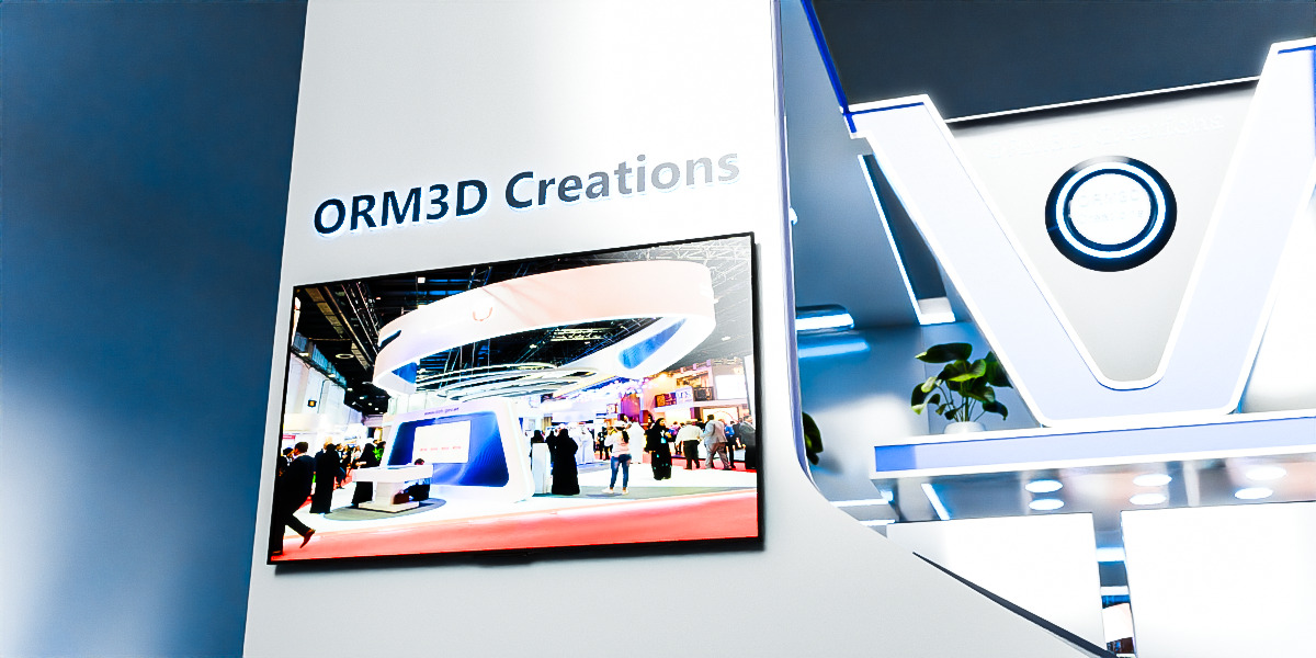 Modern Double-Story Exhibition Booth Design 3D model_2