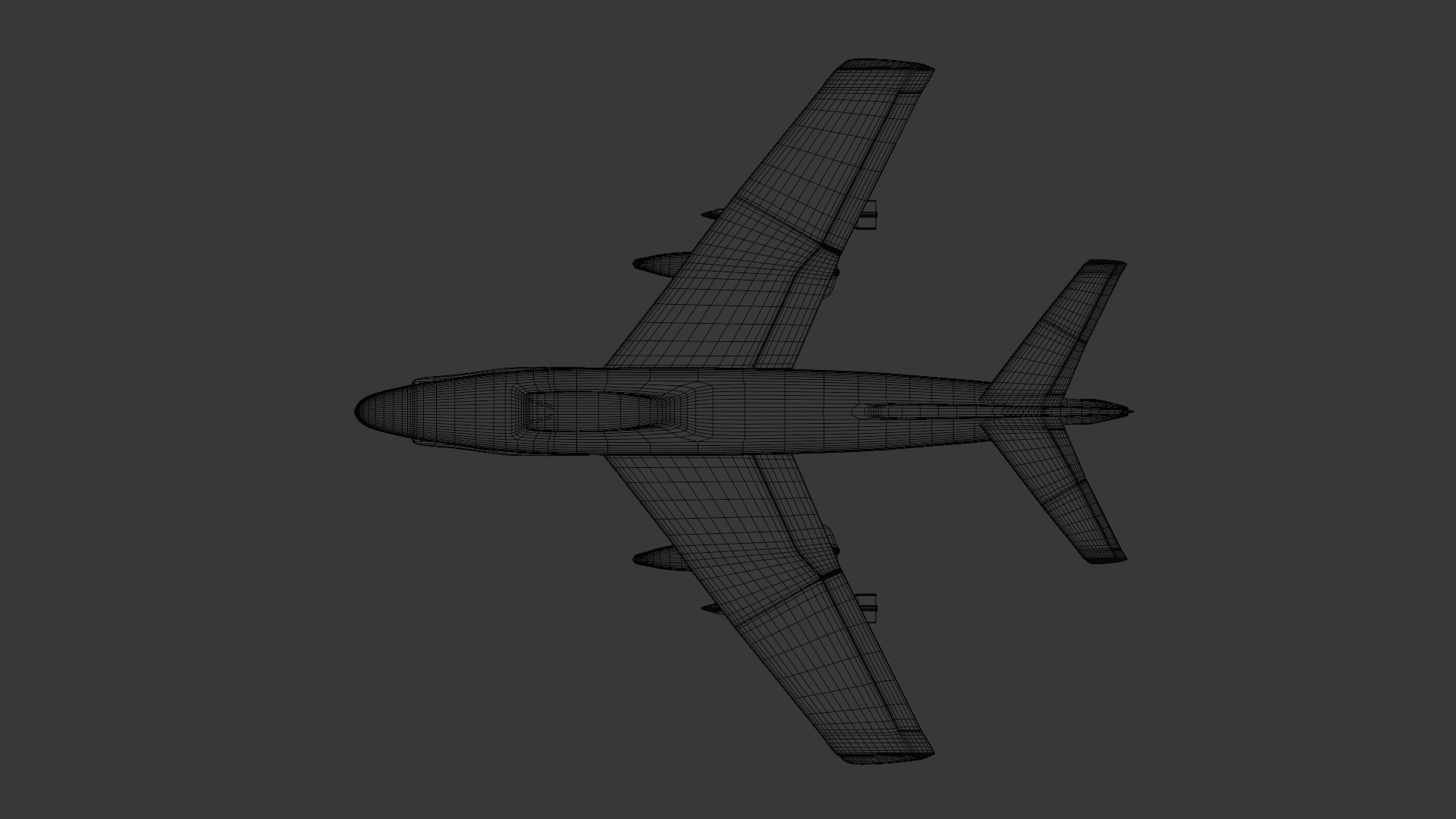 F-86D Sabre Dog Low-poly 3D model_9