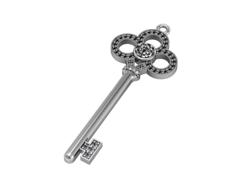 Tiffany key pendant 3D print model_0