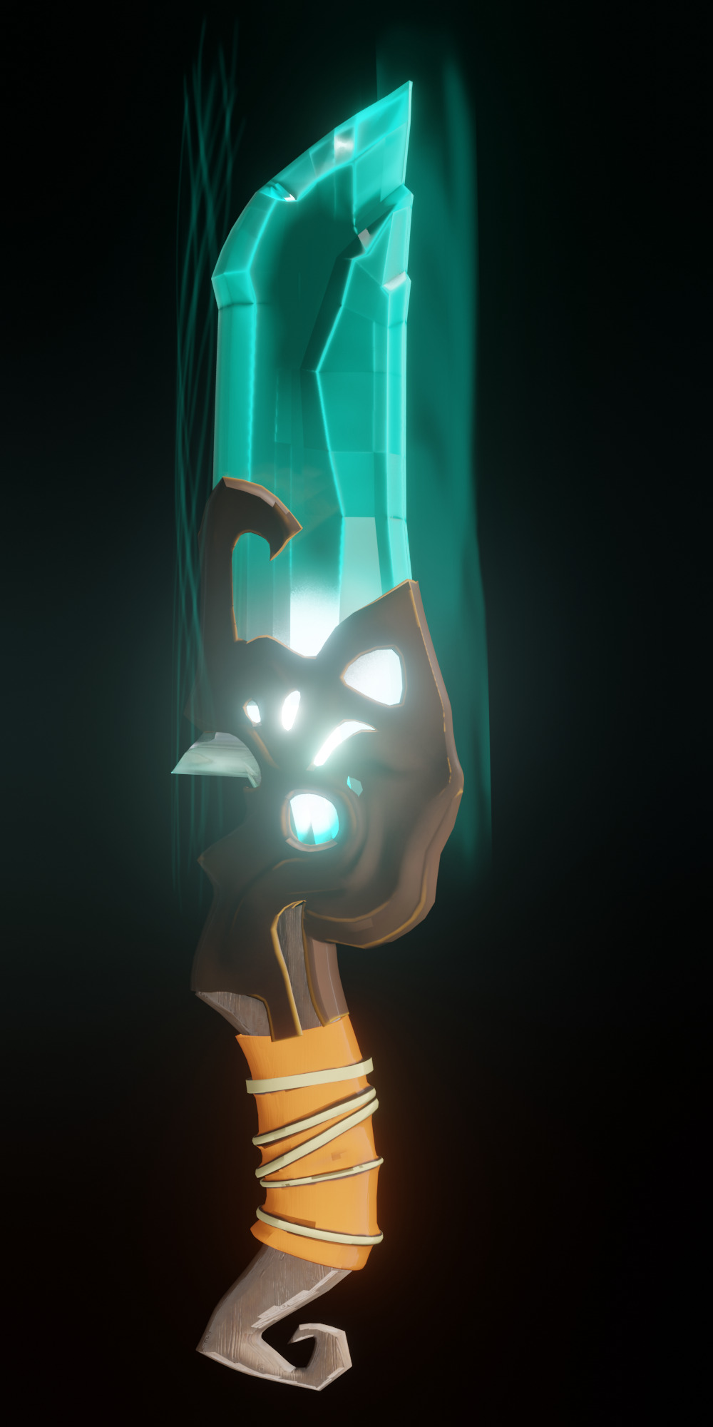 Stylish Dagger 3D Model 3D model_3