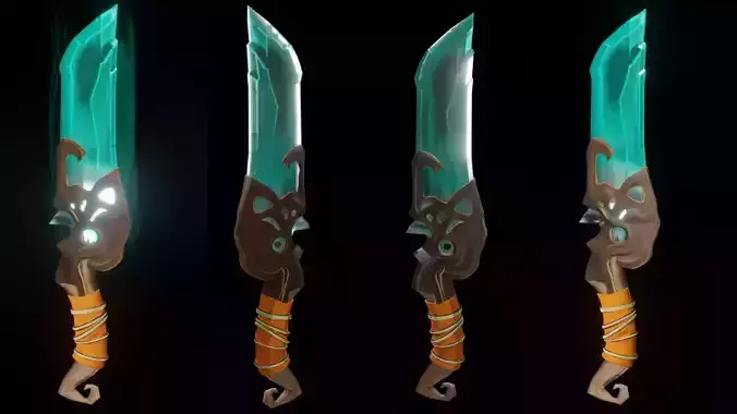 Stylish Dagger 3D Model 3D model