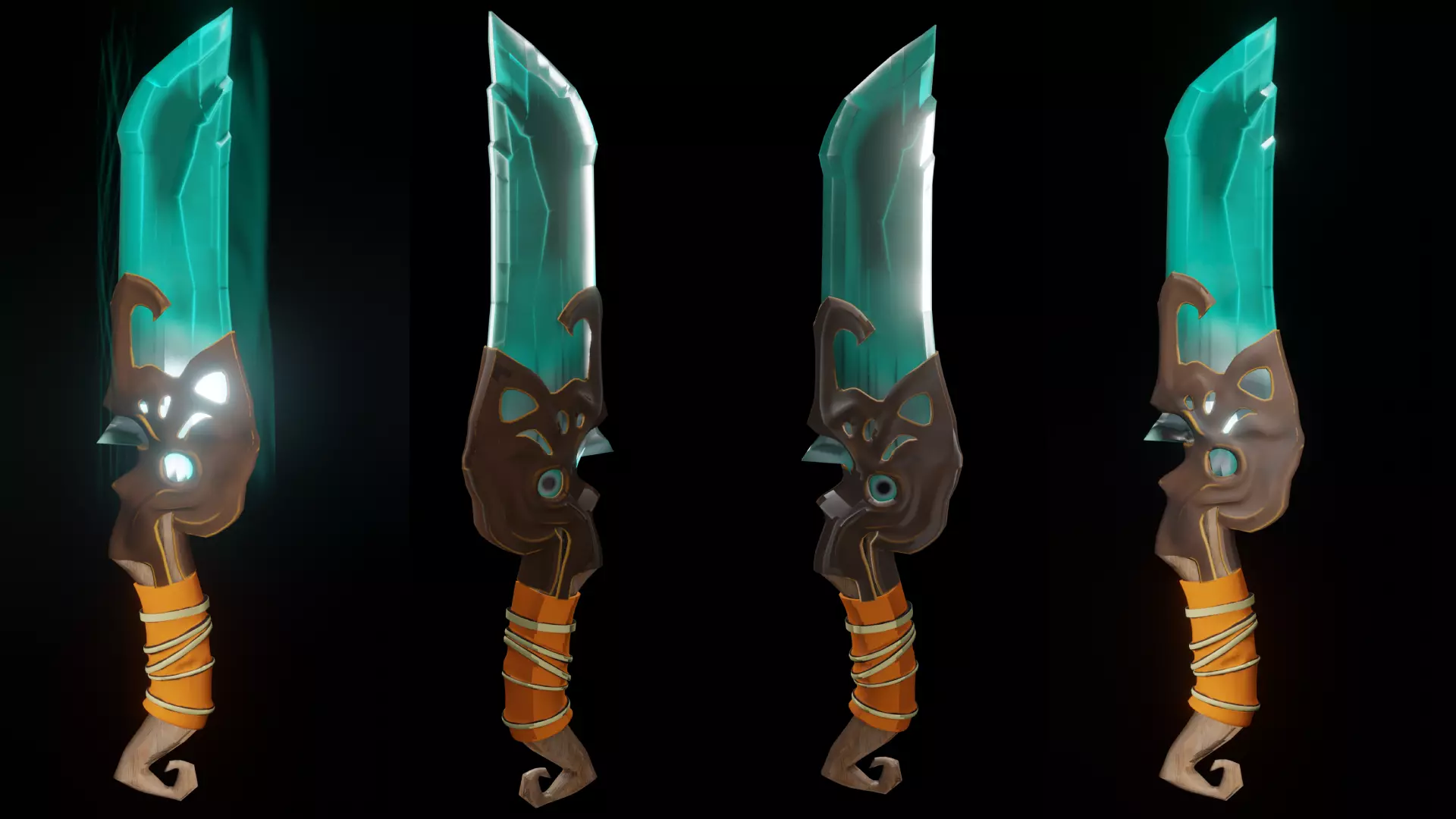 Stylish Dagger 3D Model 3D model_0