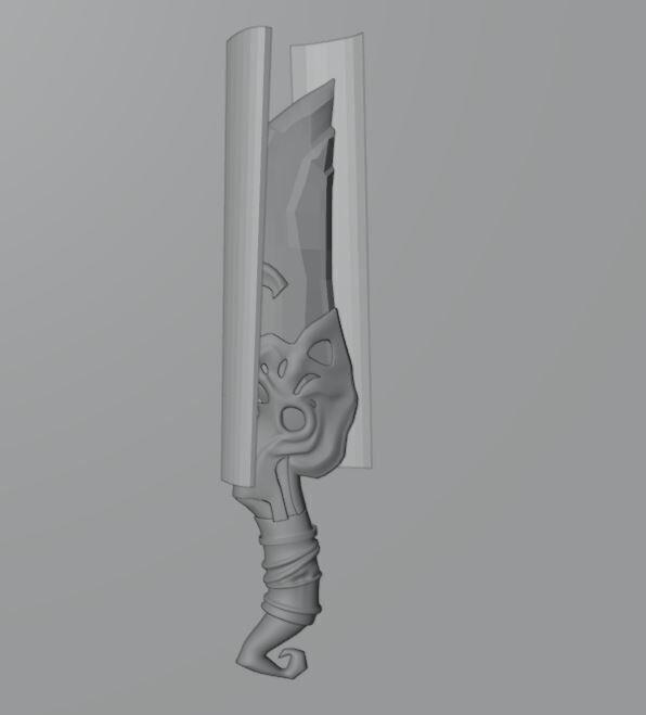 Stylish Dagger 3D Model 3D model_1