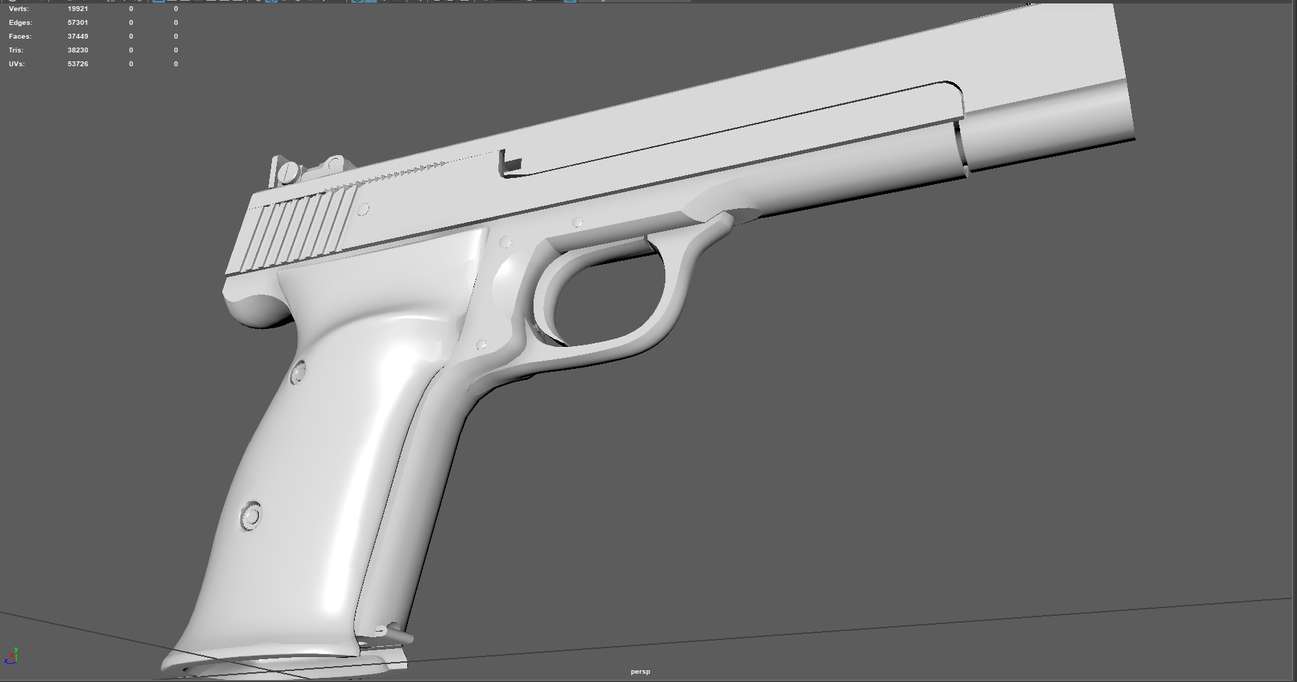 model 41 handgun game ready Low-poly 3D model_3
