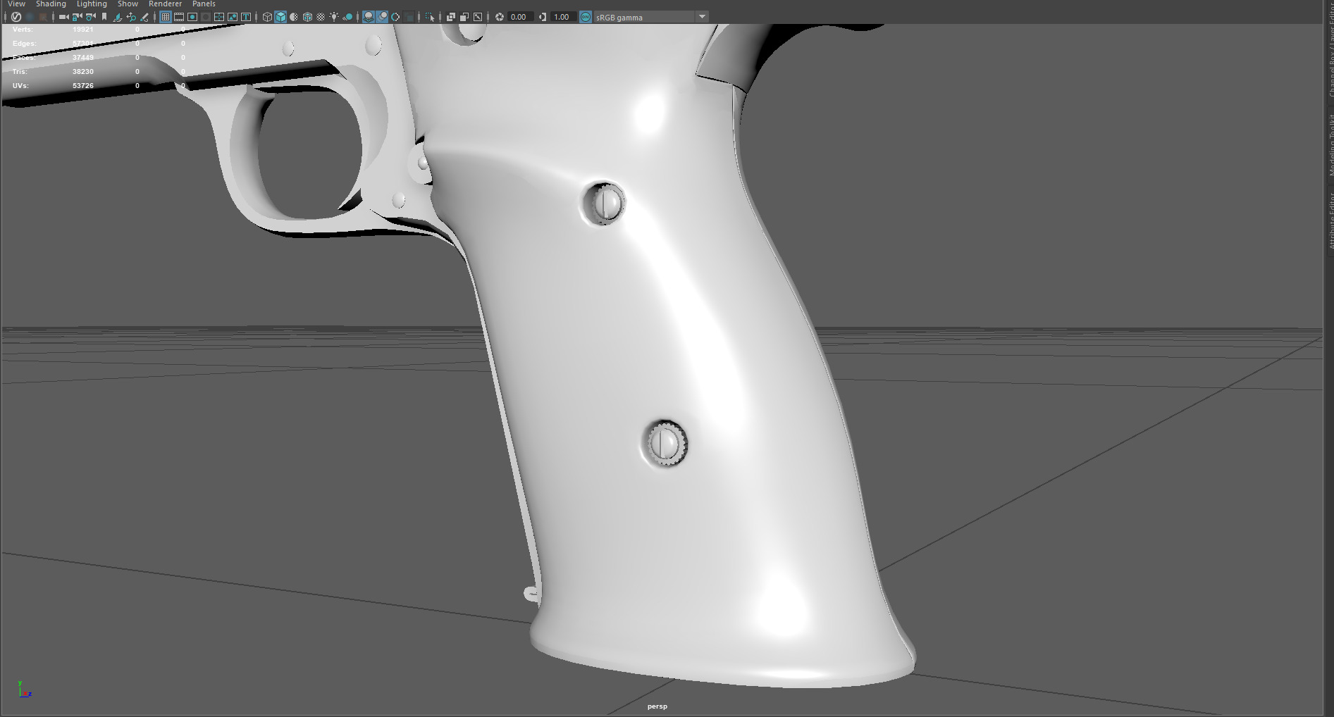 model 41 handgun game ready Low-poly 3D model_2