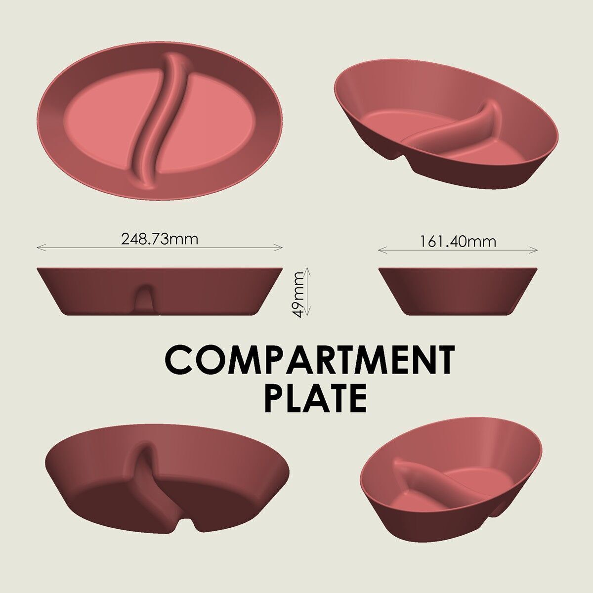 Compartment Plate 3D print model_3