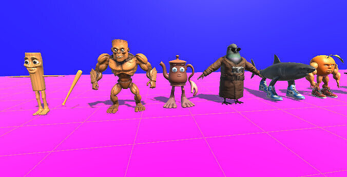 Brainrot 16 Characters Pack  3D model