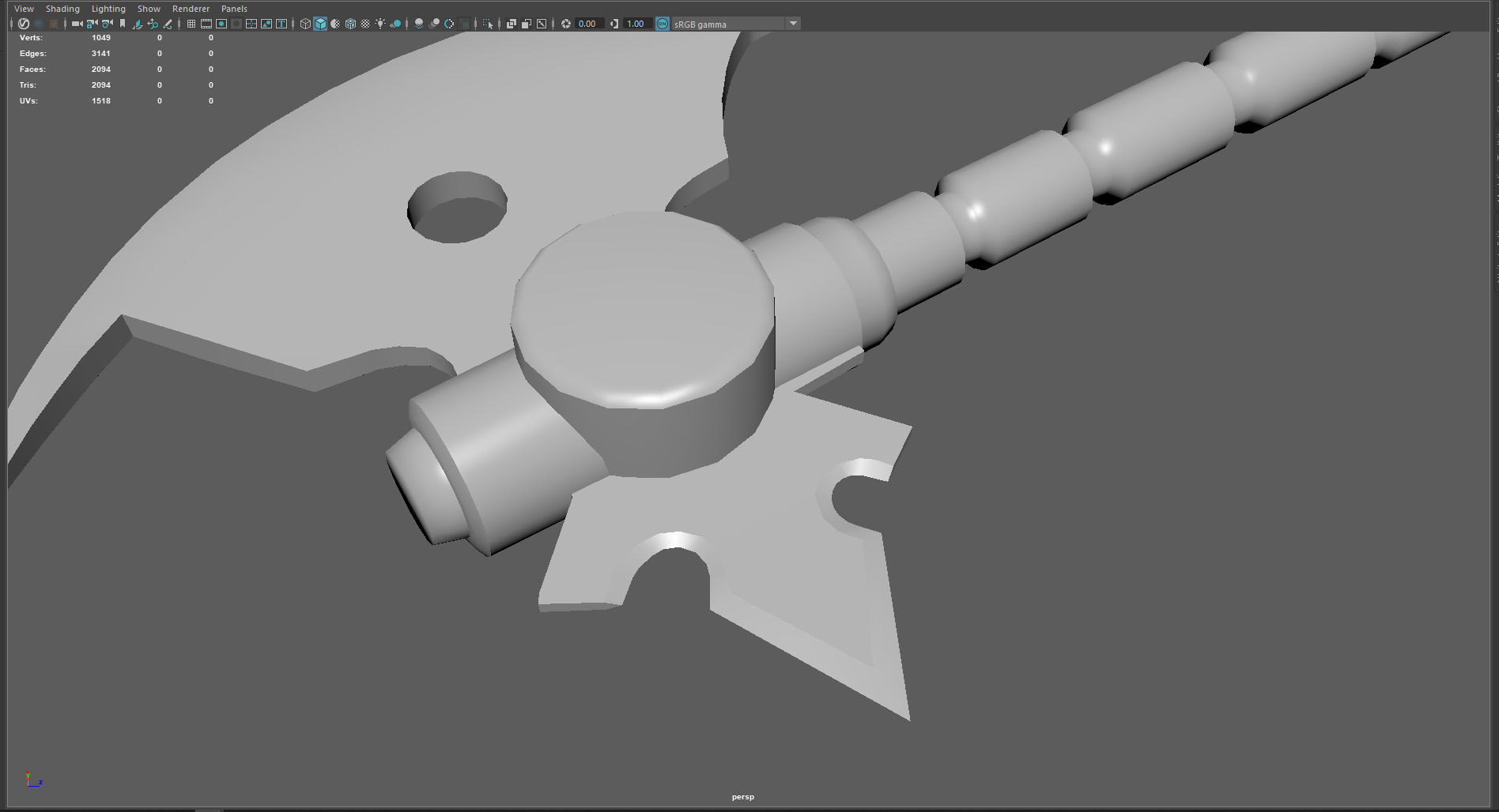 Low Poly Fantasy Battle Axe  Stylized Game-Ready Weapon 3D Model Low-poly 3D model_5