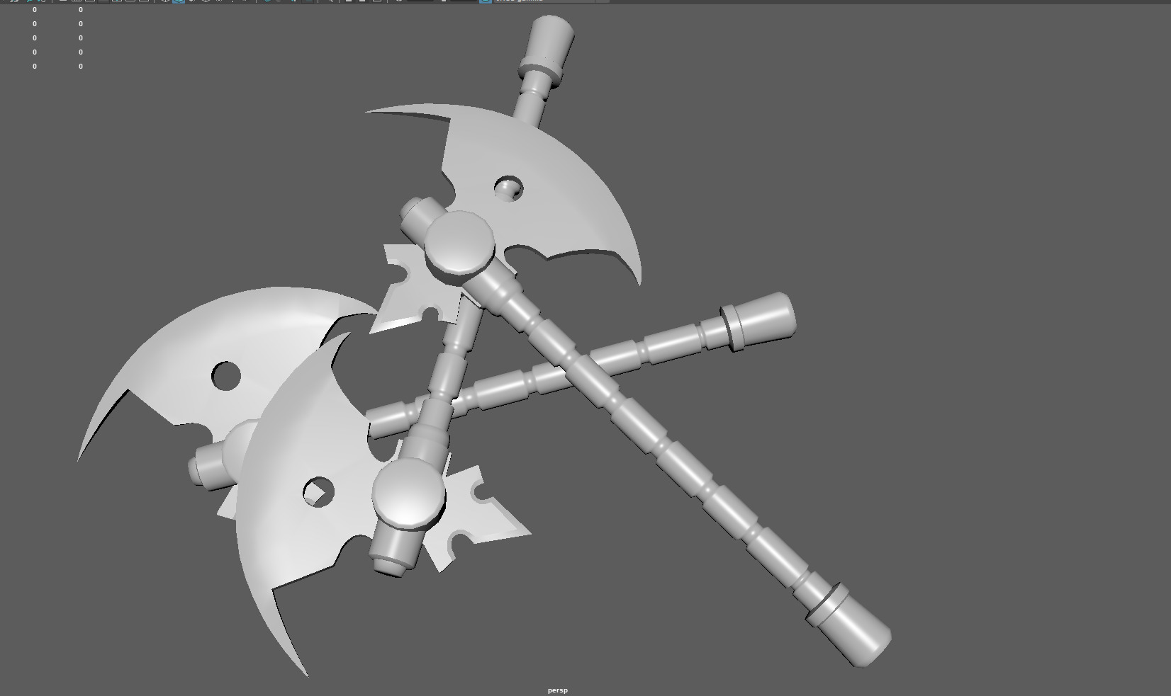 Low Poly Fantasy Battle Axe  Stylized Game-Ready Weapon 3D Model Low-poly 3D model_1