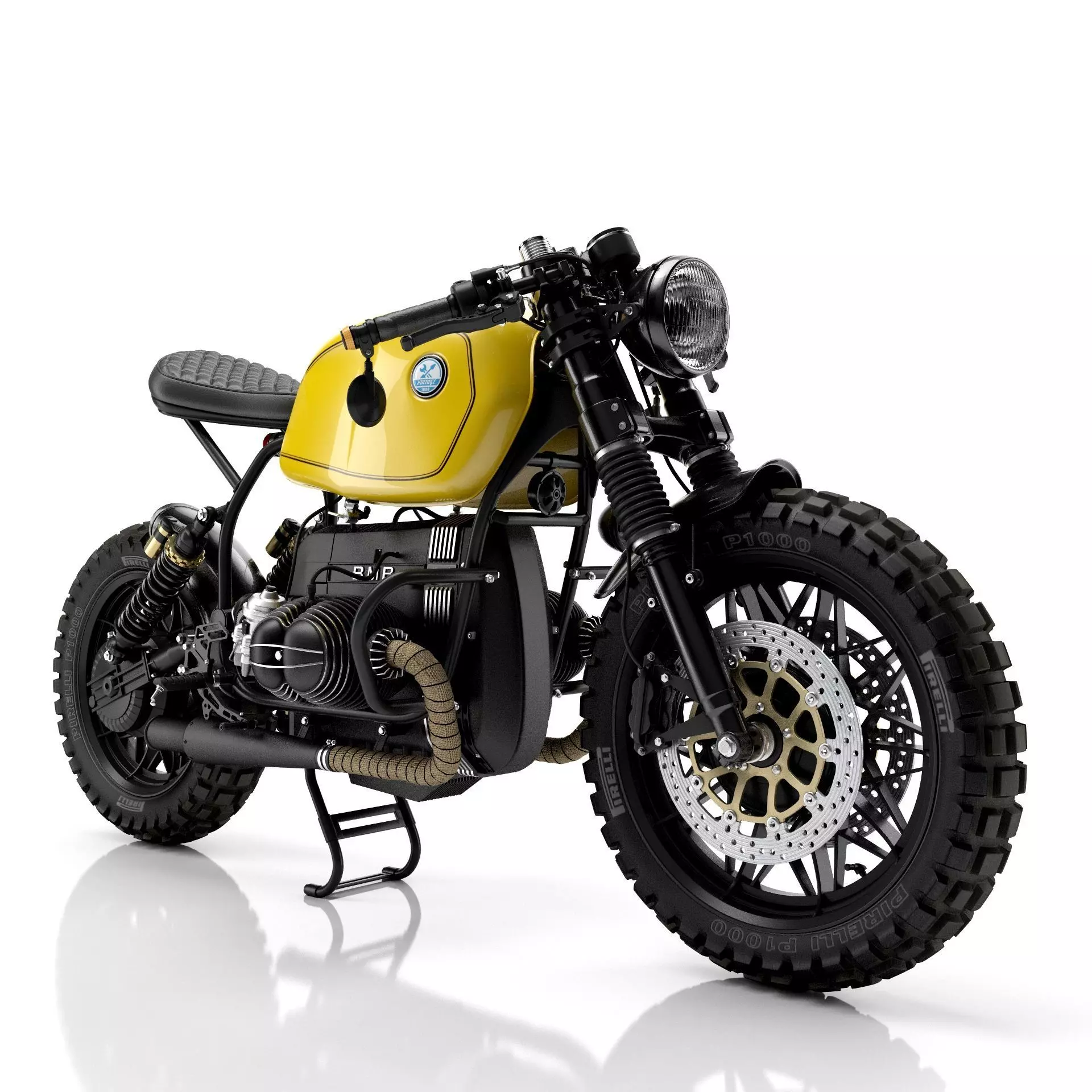 Cafe Racer R80 Motorcycle  3D model_0