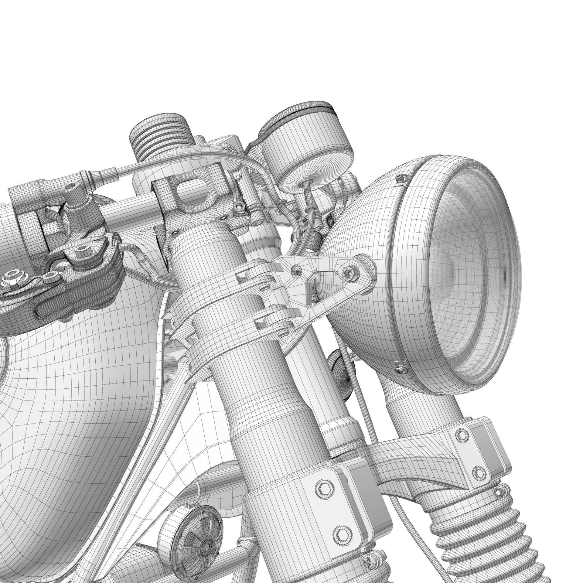 Cafe Racer R80 Motorcycle  3D model_27