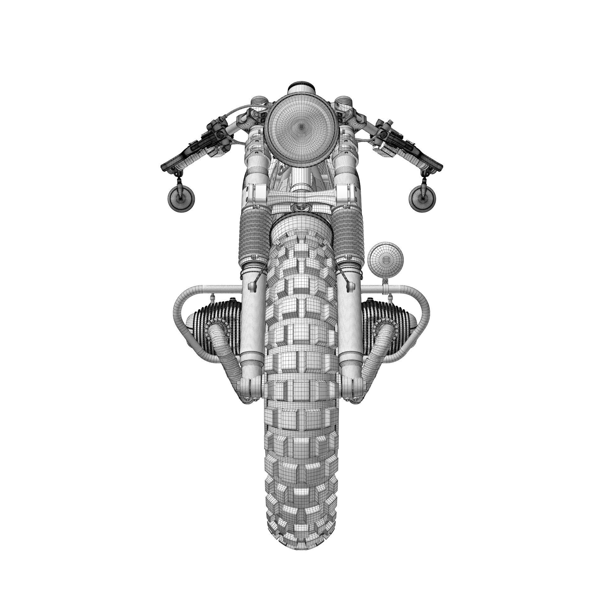 Cafe Racer R80 Motorcycle  3D model_20