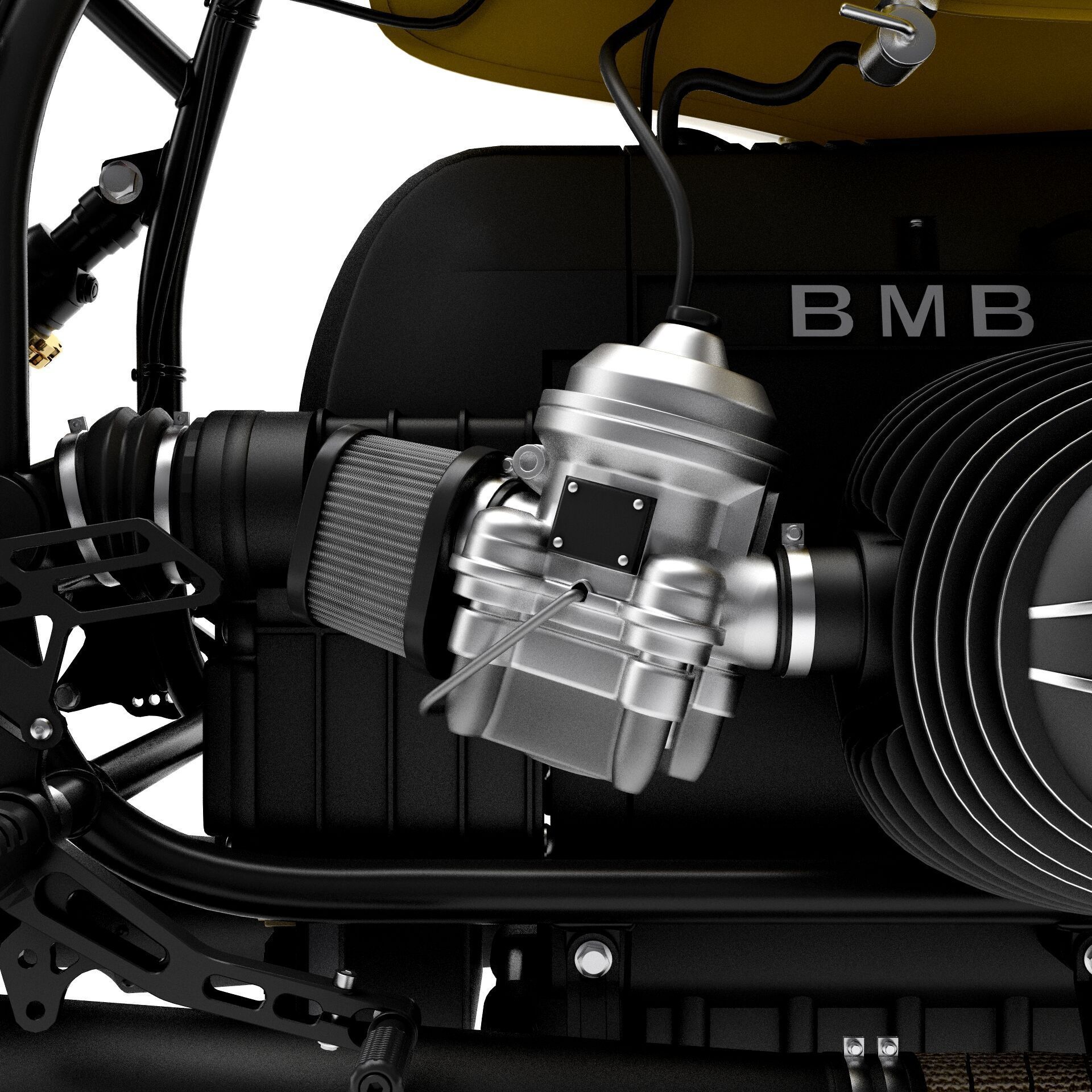 Cafe Racer R80 Motorcycle  3D model_12