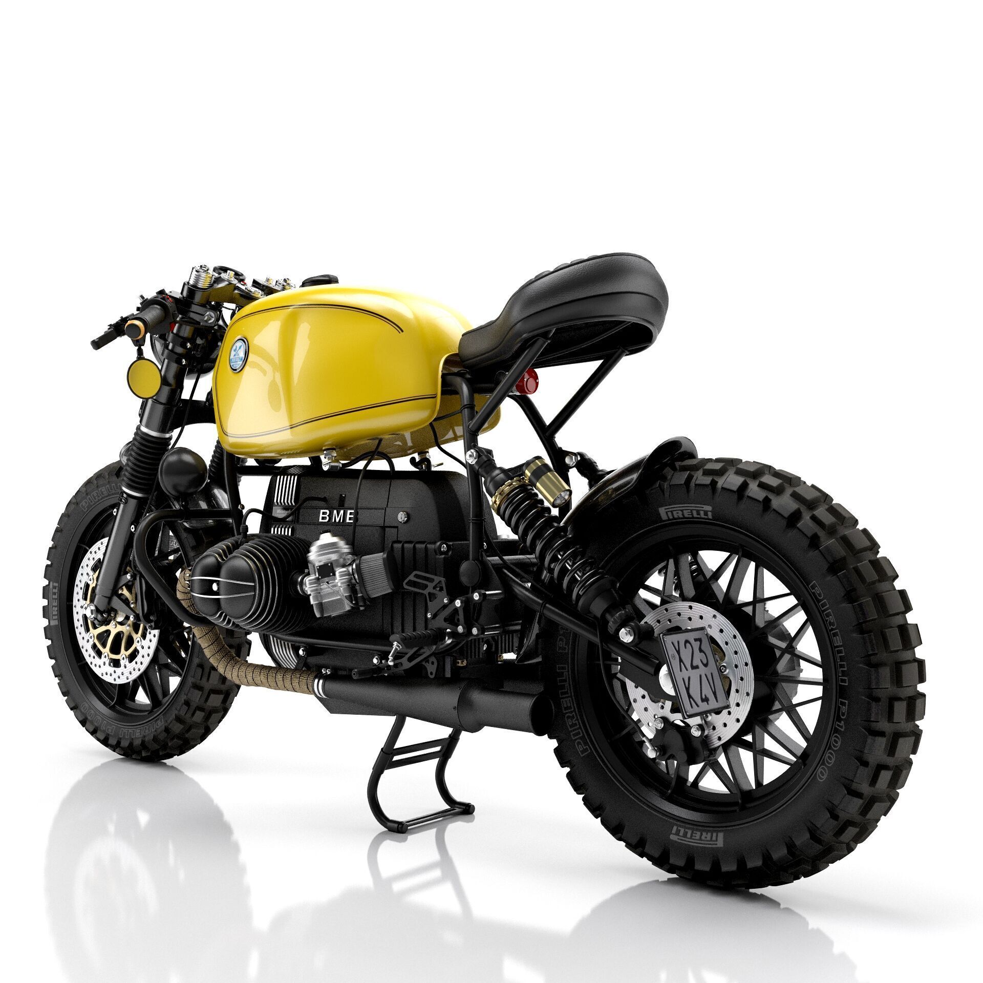 Cafe Racer R80 Motorcycle  3D model_6
