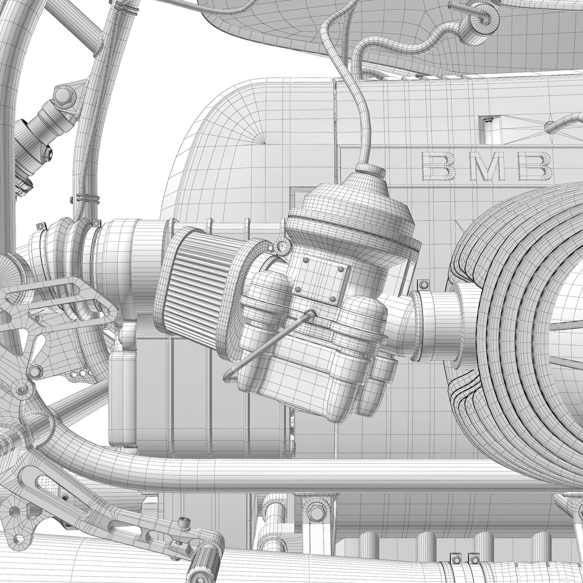 Cafe Racer R80 Motorcycle  3D model_28