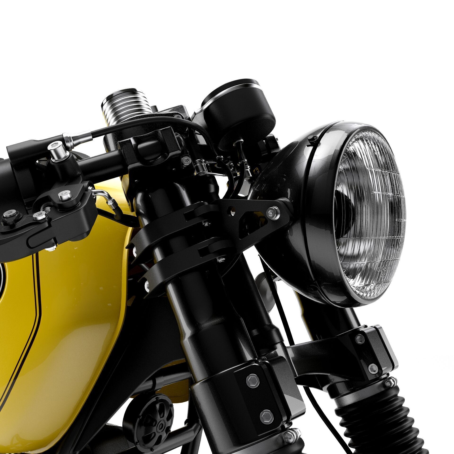 Cafe Racer R80 Motorcycle  3D model_11