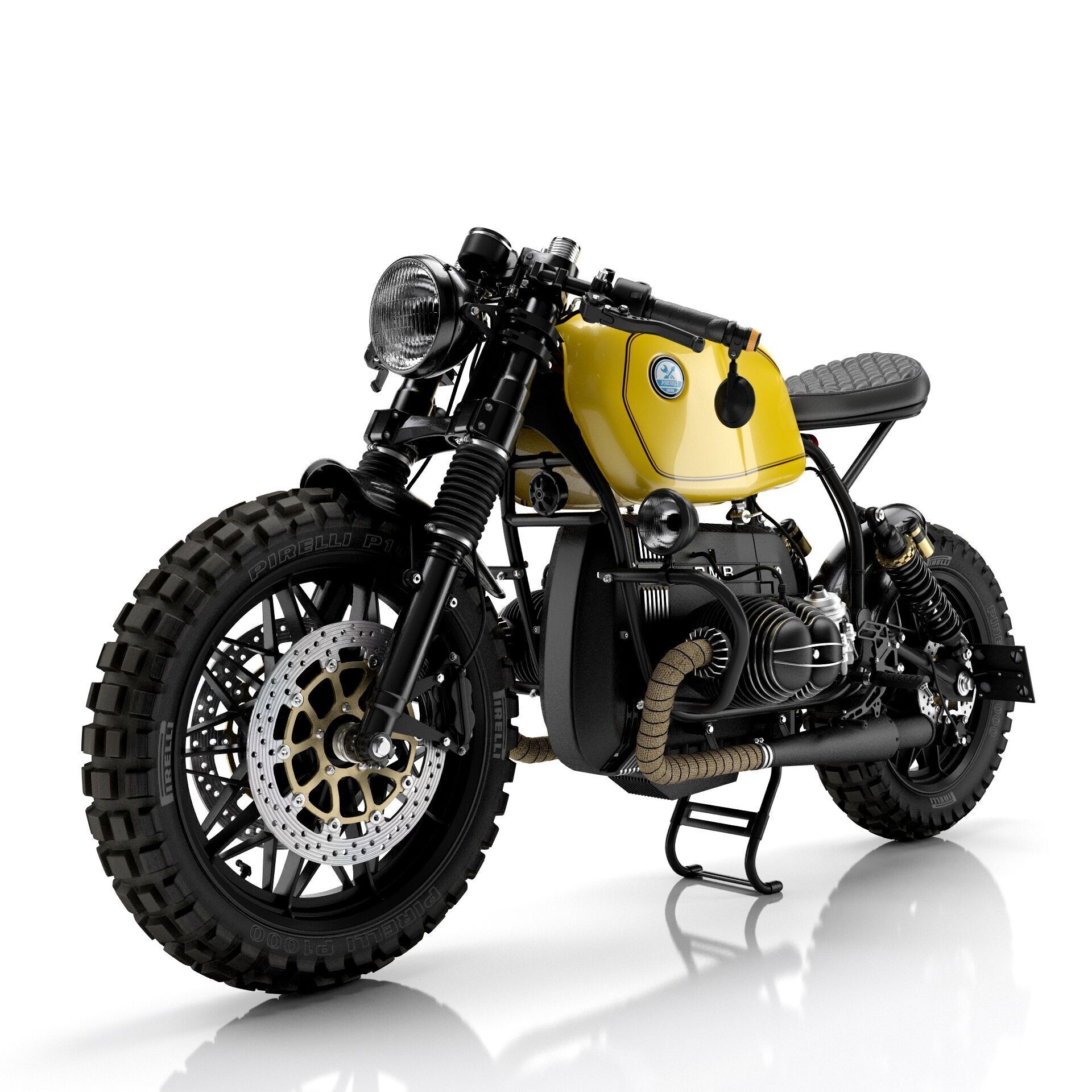 Cafe Racer R80 Motorcycle  3D model_2