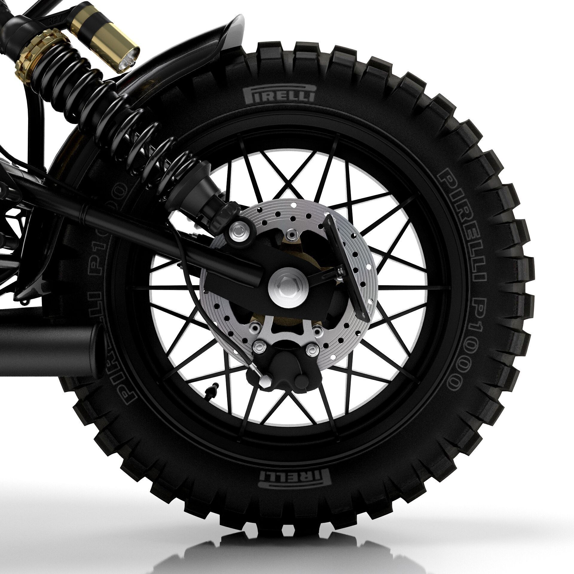 Cafe Racer R80 Motorcycle  3D model_14