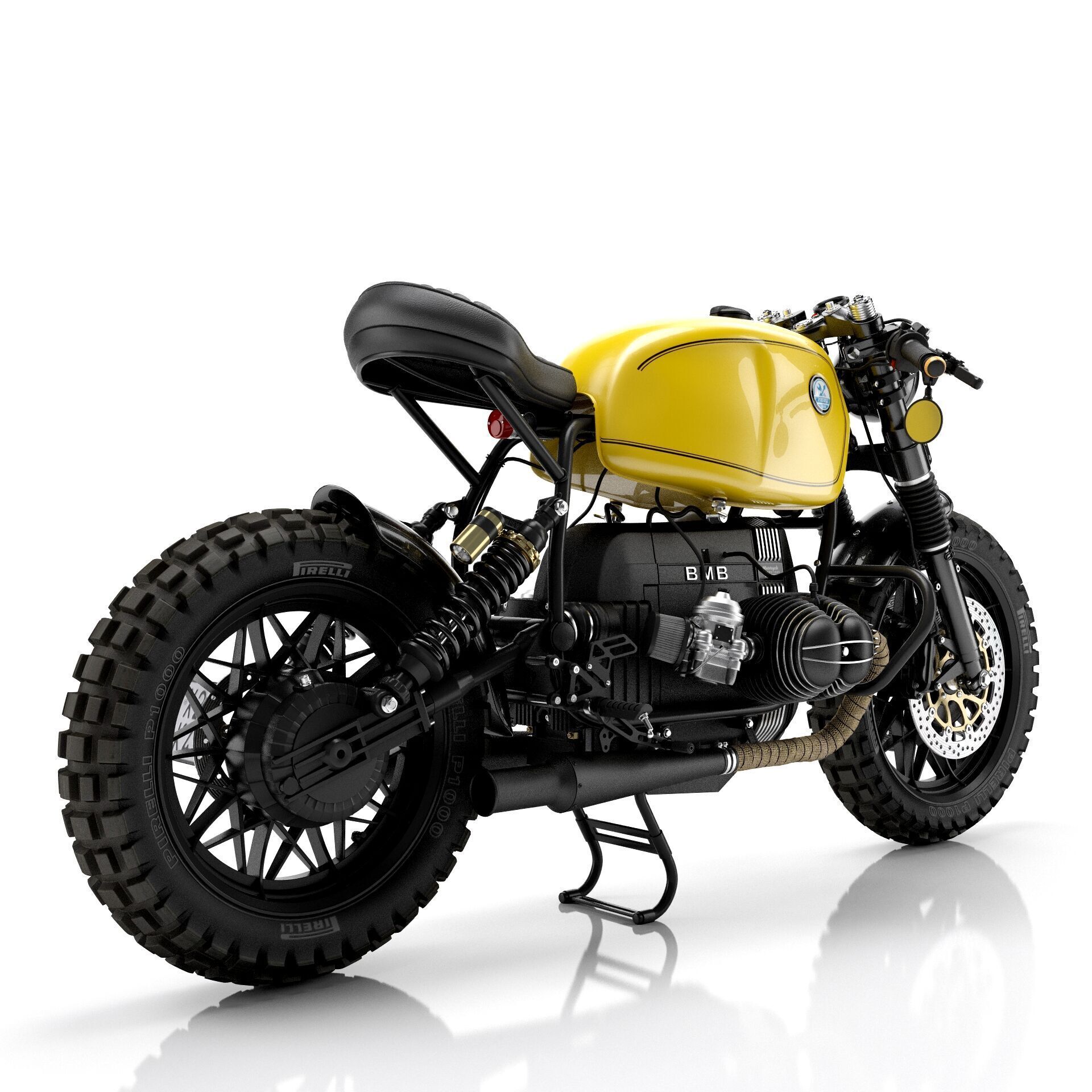 Cafe Racer R80 Motorcycle  3D model_7