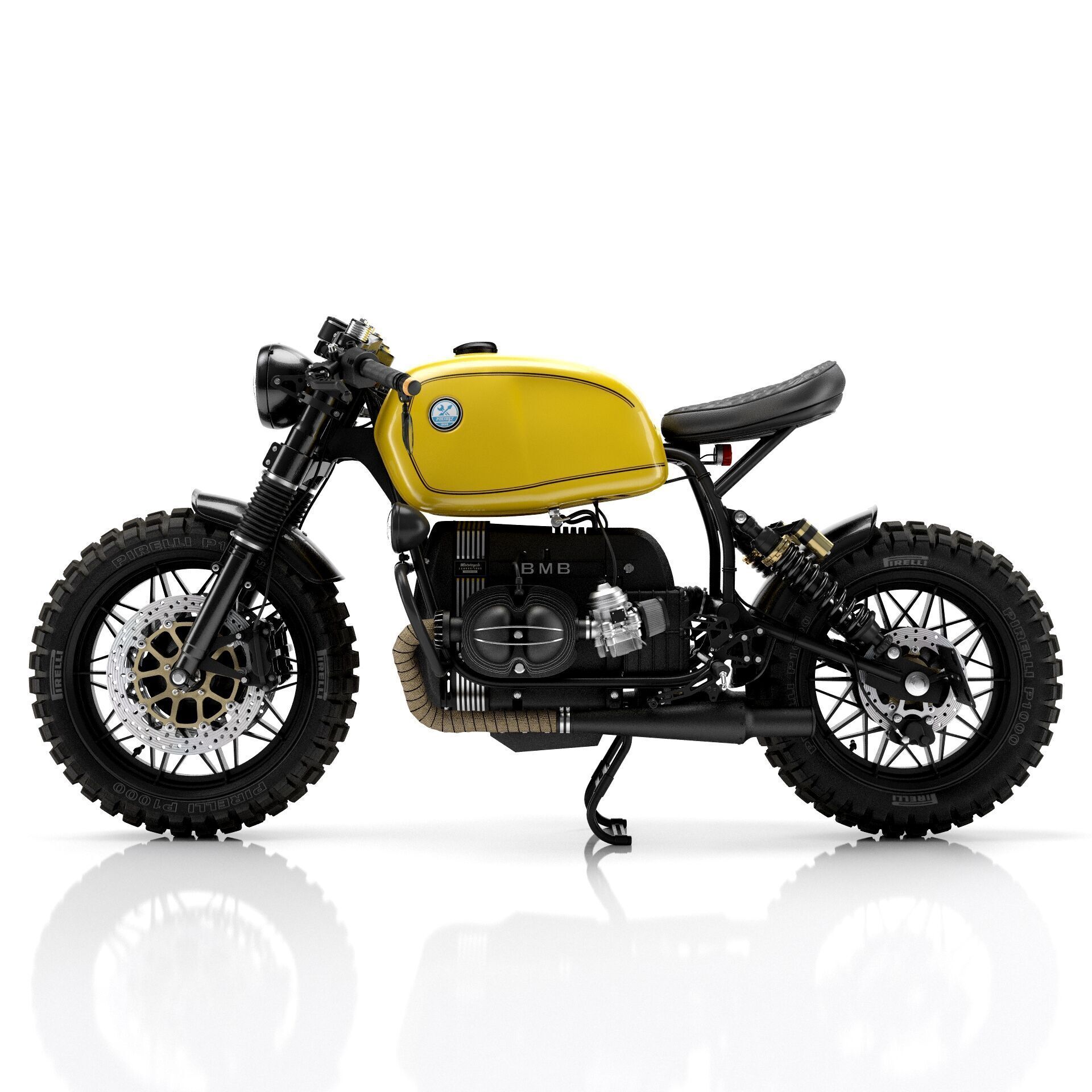 Cafe Racer R80 Motorcycle  3D model_3
