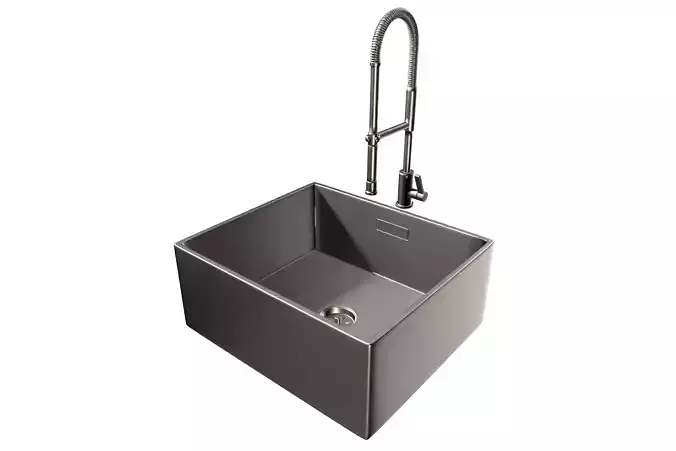  Modern Kitchen Sink and Articulated Faucet