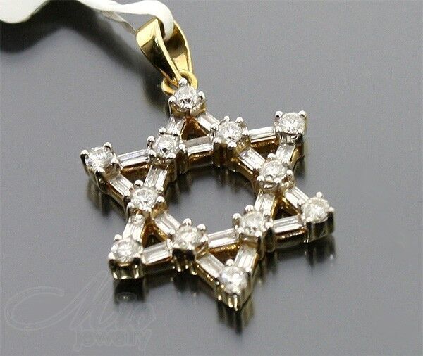 David Star pendant with diamonds 3D print model_5