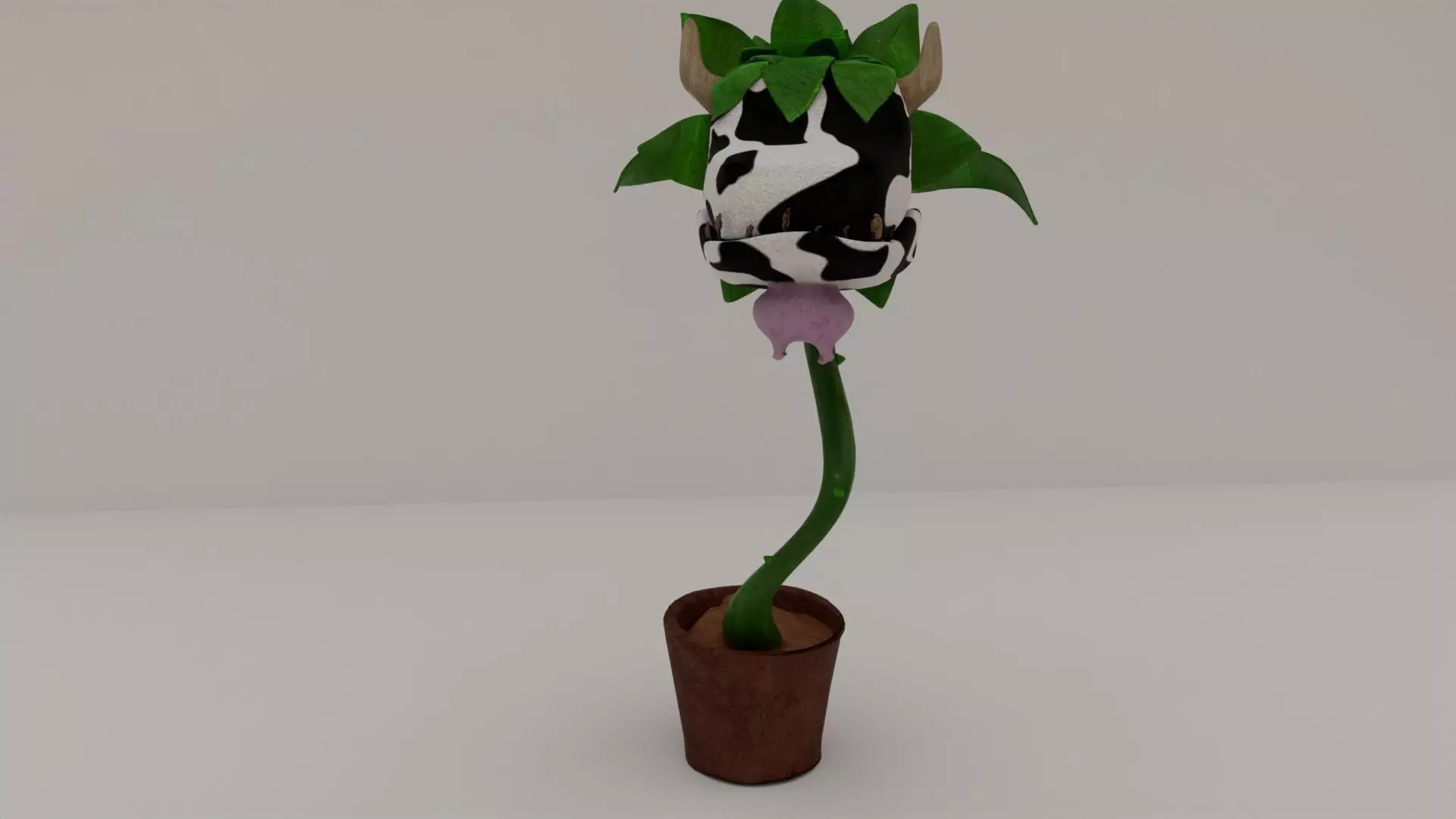 Cowplant Low-poly 3D model_0