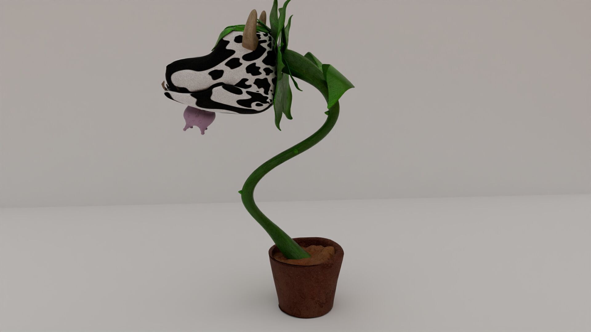 Cowplant Low-poly 3D model_1