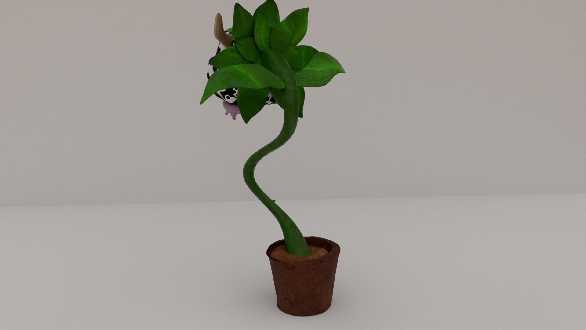 Cowplant Low-poly 3D model_2