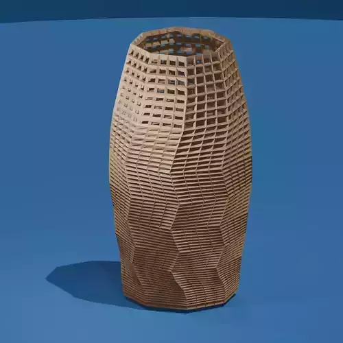 Faceted Mesh Vase 3D print model