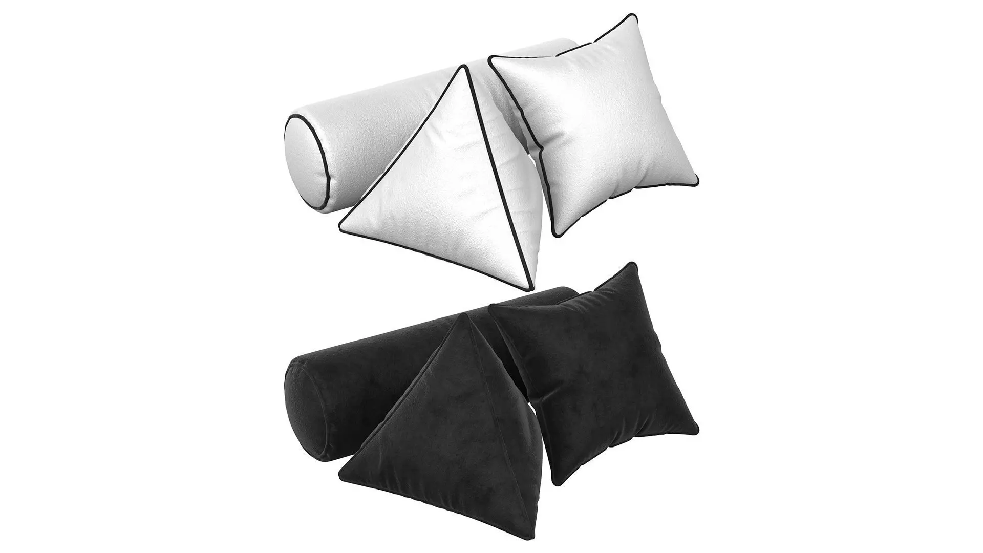 Pillow Set 3in1 3D model_0