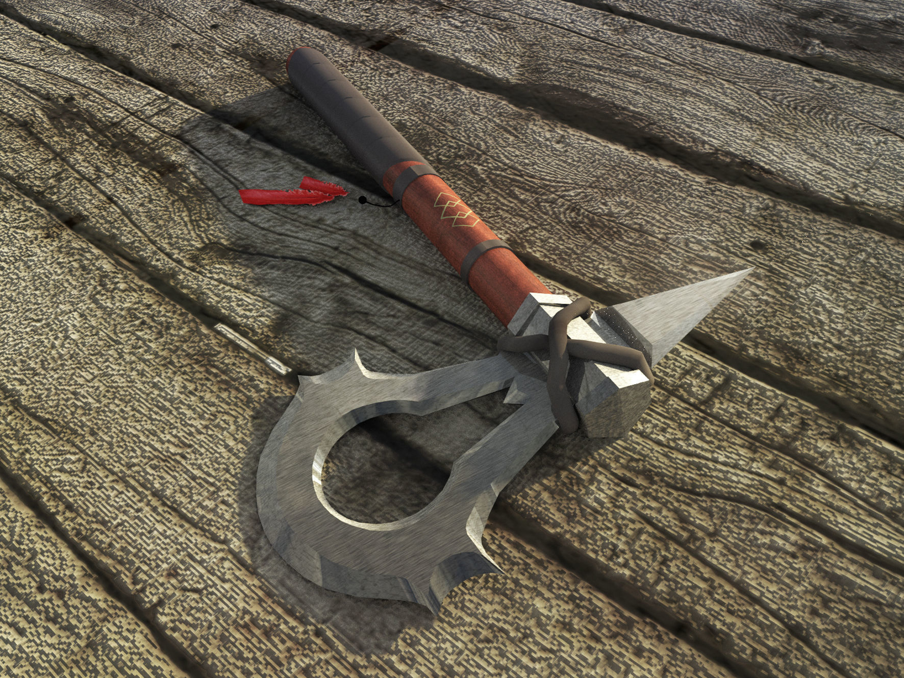 tomahawk sword Free 3D model_2