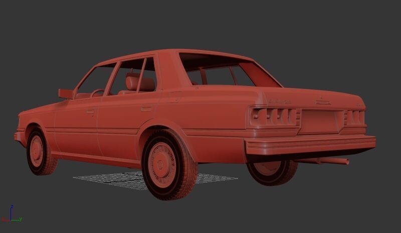Toyota Crown Mk6 S110 Super Saloon 1982 3D print model_2