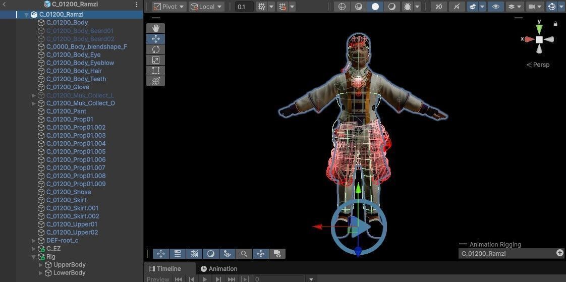 CB mini - Cos Difine Falling of Lanna Low-poly 3D model_7