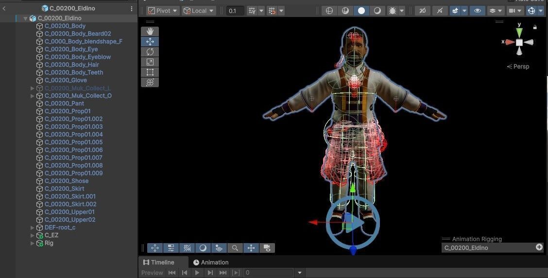 CB mini - Cos Difine Falling of Lanna Low-poly 3D model_6