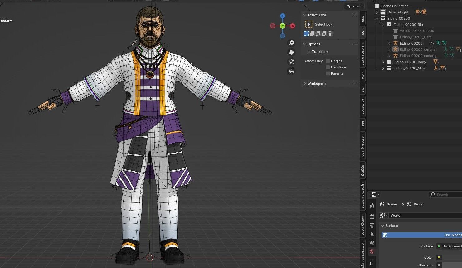 CB mini - Cos Difine Falling of Lanna Low-poly 3D model_5
